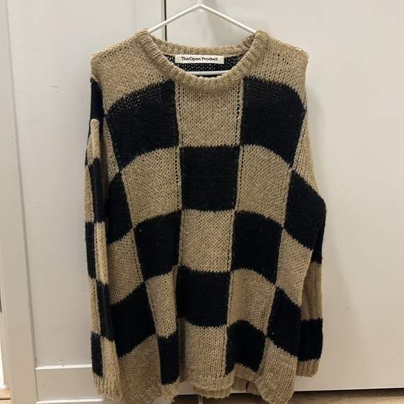 open yy beige check sweater - Picture 5 of 5
